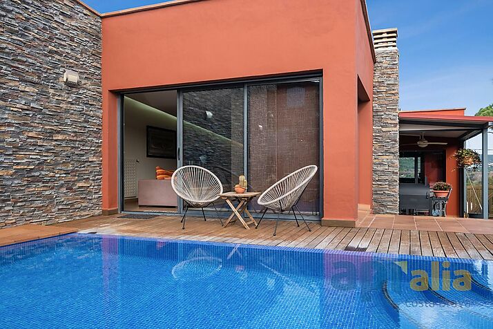 maison moderne avec piscine à S'agaró, Costa Brava.